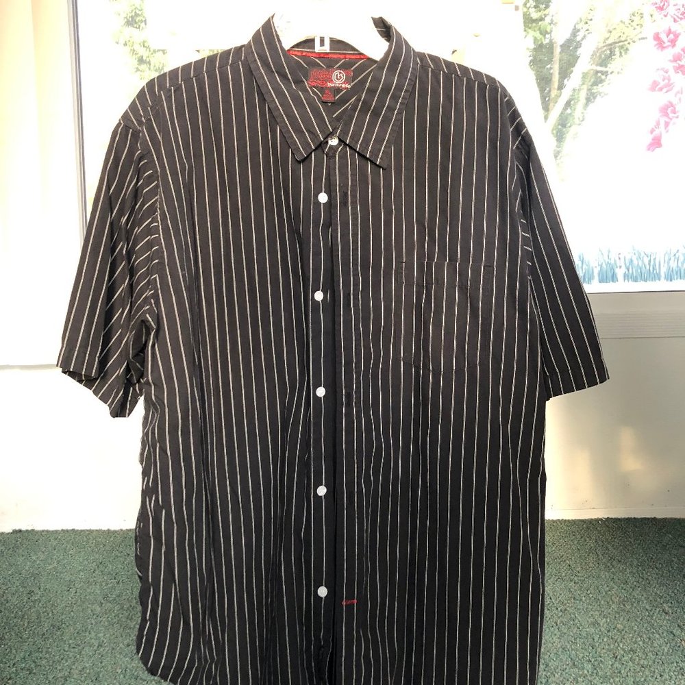 Short sleeves striped men shirt XL